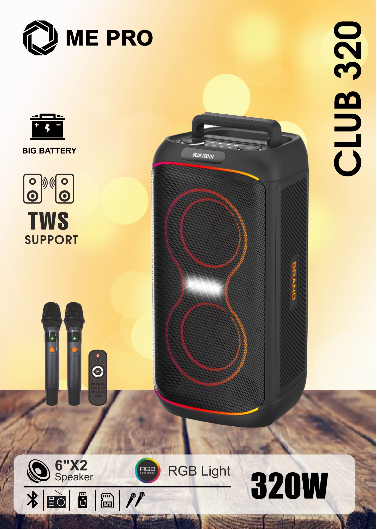 ME PRO Club 320 Party Speaker