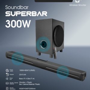 me pro superbar 300w 2.1 channel soundbar